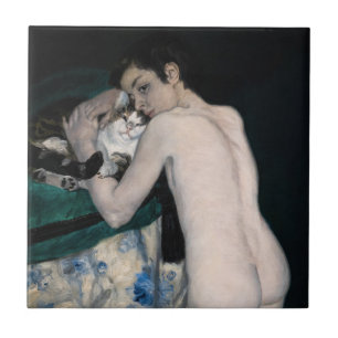 Carreau Pierre-Auguste Renoir - Garçon au chat