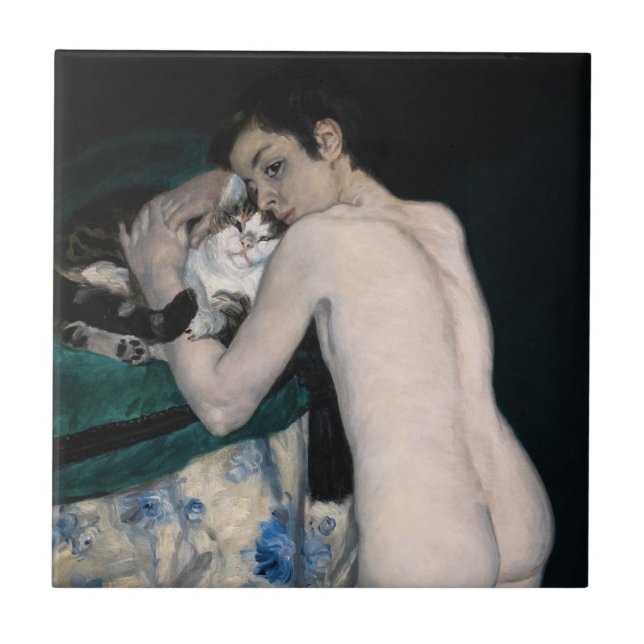 Carreau Pierre-Auguste Renoir - Garçon au chat (Devant)