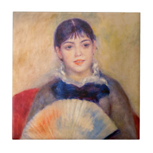 Carreau Pierre-Auguste Renoir - Jeune fille à l'éventail