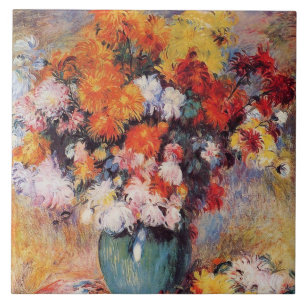 Carreau Pierre-Auguste Renoir Vase de Chrysanthèmes