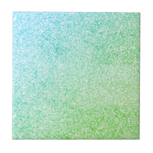 Carreau Pierre de granit blanc et bleu vert - Unique