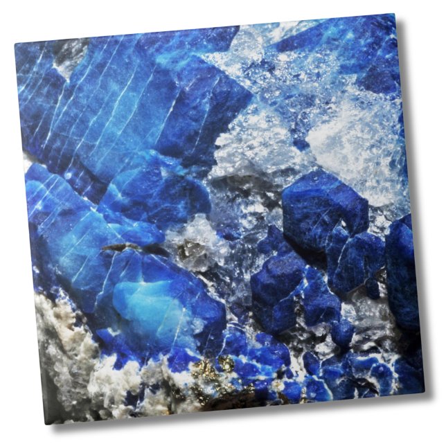 Carreau Pierre de marbre bleu élégant (Stylish Natural Bright Aqua Blue Geode Stone Tile)