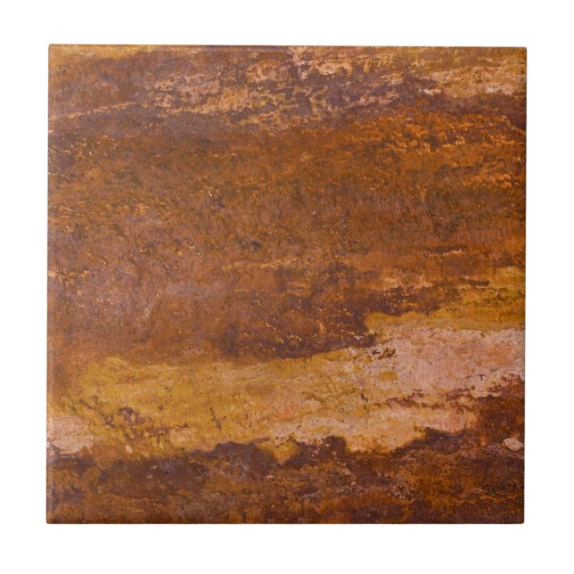 Carreau Pierre grenue de roche sédimentaire de grès rouge (Devant)