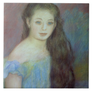 Carreau Pierre une jeune fille de Renoir avec des yeux