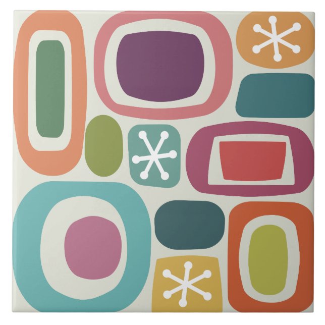 Carreau Pierres de l'ère atomique colorées (Devant)