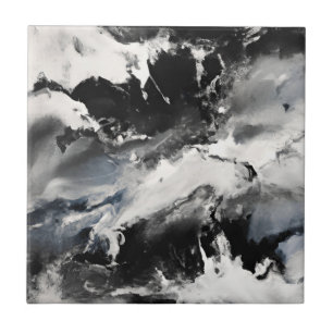 Carreau Pierres en marbre noir blanc Carrelage en céramiqu