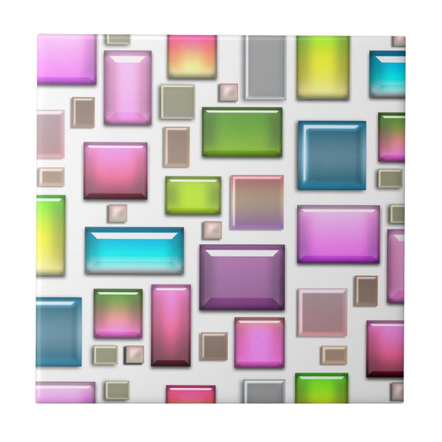 Carreau Pierres précieuses et mère de perle (Devant)