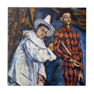 Carreau Pierrot et Arlequin, Mardi Gras par Paul Cezanne