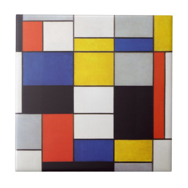 Carreau PIET MONDRIAAN - Composition A 1923 (Devant)