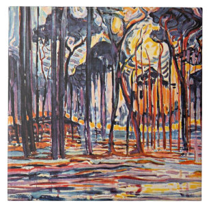 Carreau Piet Mondrian, Bois près d'Oele,