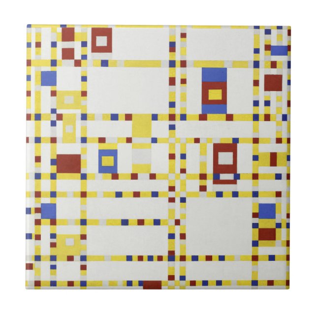 Carreau Piet Mondrian Broadway Boogie Woogie Art abstrait (Devant)