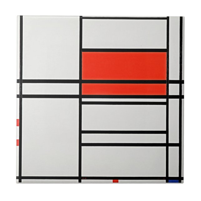 Carreau Piet Mondrian's Composition No. 4 - Art vibrant (Devant)