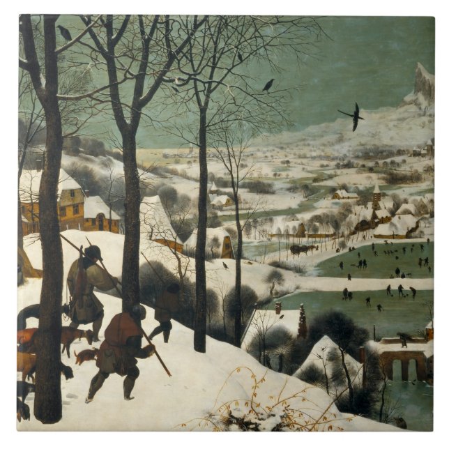 Carreau Pieter Bruegel l'Ancien - Chasseurs dans la neige (Devant)