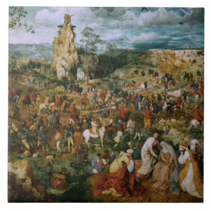 Carreau Pieter Bruegel l'Ancien-La Procession pour le Calv