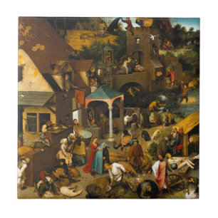 Carreau Pieter Bruegel l'Ancien - Les proverbes hollandais
