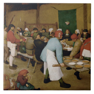 Carreau Pieter Bruegel l'Ancien - Mariage paysan