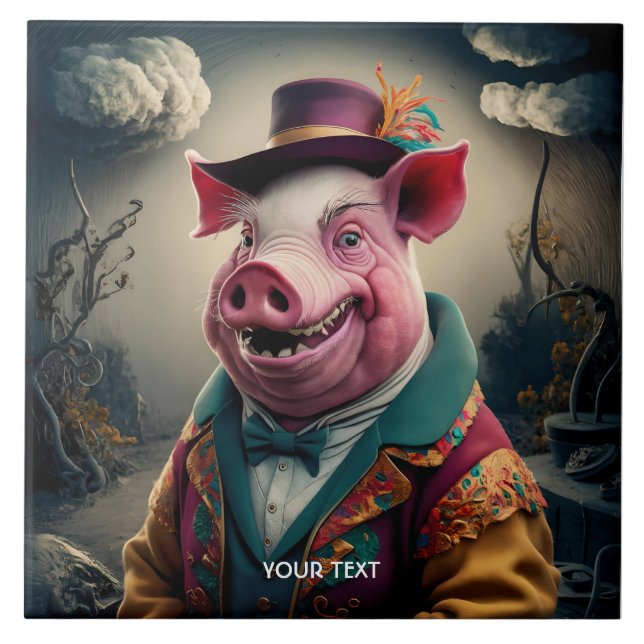 Carreau Pig à chapeau mou Imaginaire (Devant)