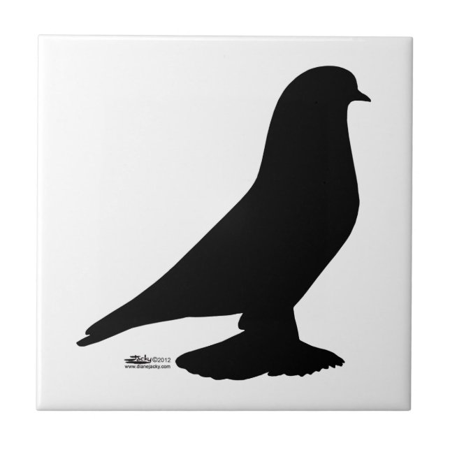 Carreau Pigeon Silhouette de l'ouest de l'Angleterre (Devant)