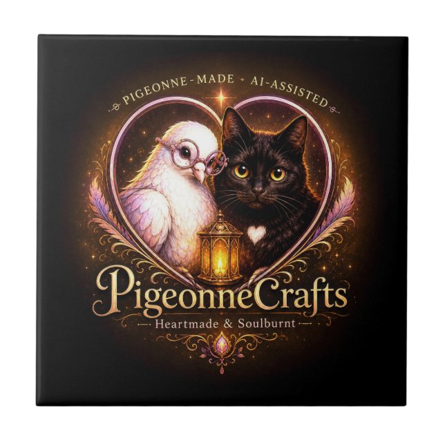 Carreau PigeonneCrafts Faite avec amour  (Devant)