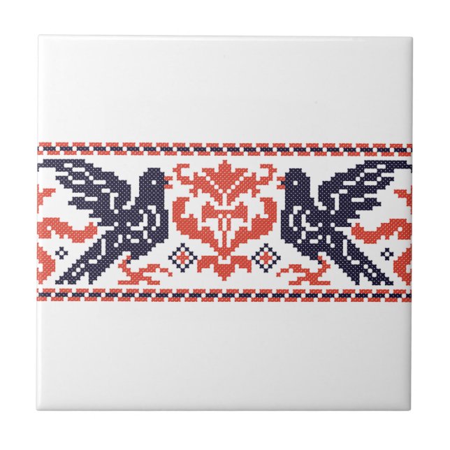 Carreau Pigeons en couple (Devant)