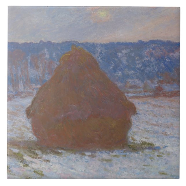Carreau Pile de blé (Effet de neige, Jour couvert) (1890-9 (Devant)