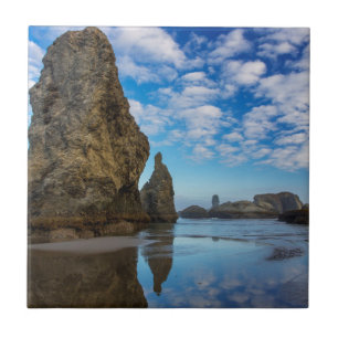 Carreau Piles de mer sur la plage de Bandon à Bandon, Oreg