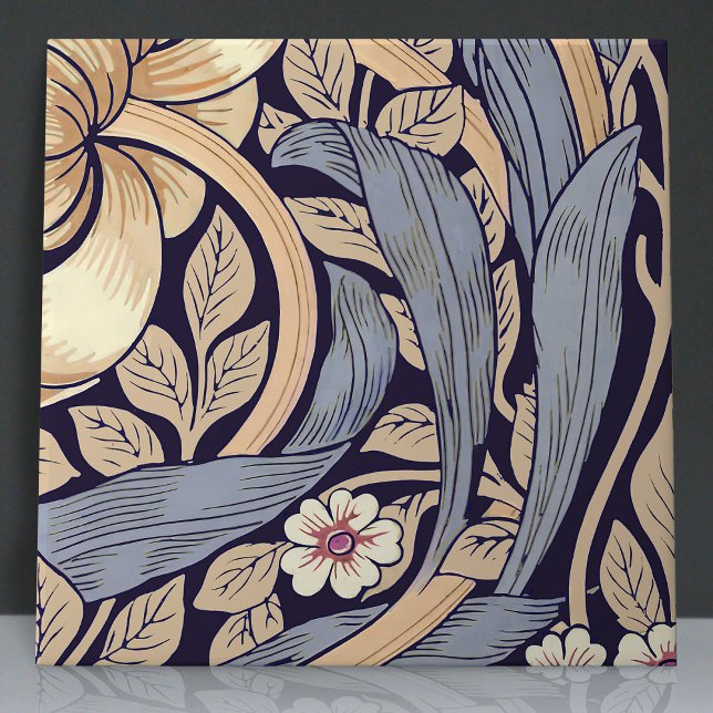 Carreau Pimpernel sans soudure 12 de 12 Dusty Blue & Yello (Créateur téléchargé)