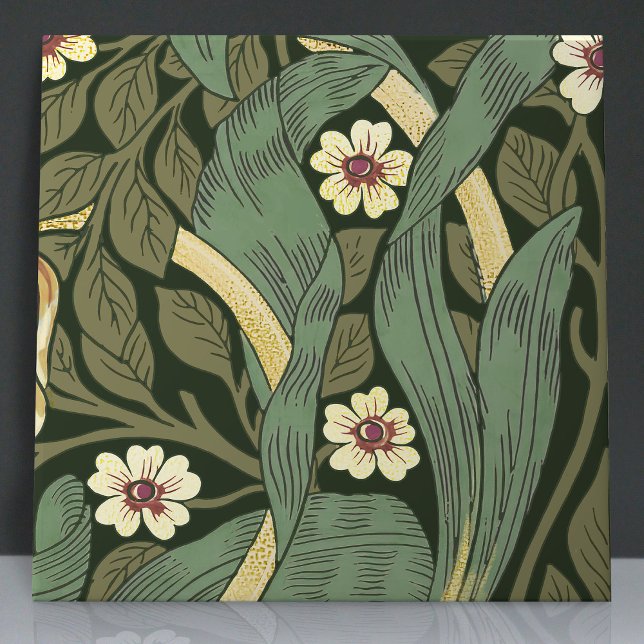 Carreau Pimpernel sans soudure 12 de 12 Faux Gold & Sage G (Créateur téléchargé)