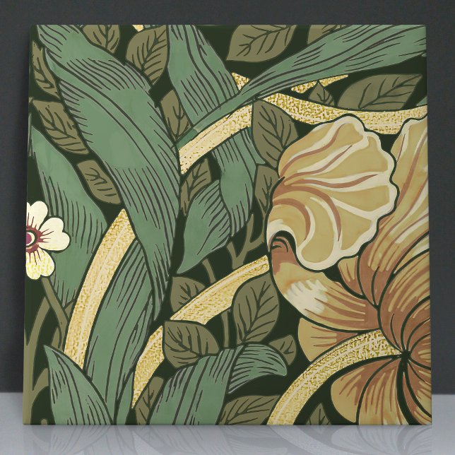 Carreau Pimpernel sans soudure 3 de 12 Faux Gold & Sage Gr (Créateur téléchargé)