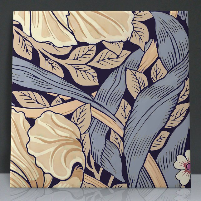 Carreau Pimpernel sans soudure 8 sur 12 Dusty Blue & Yello (Créateur téléchargé)