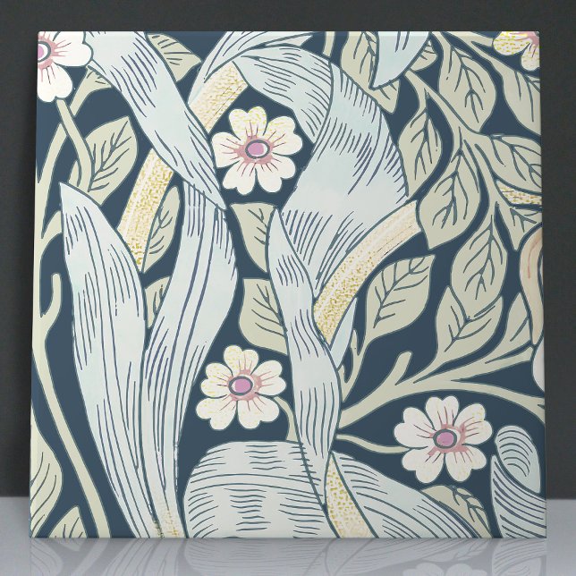 Carreau Pimpernel sans soudure 9 sur 12 bleu pâle jaune (Créateur téléchargé)