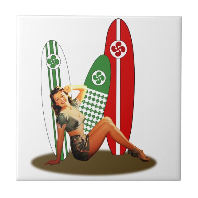 Carreau Pin-up Basque France (Devant)