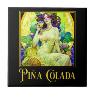 Carreau Pina Colada Art Nouveau