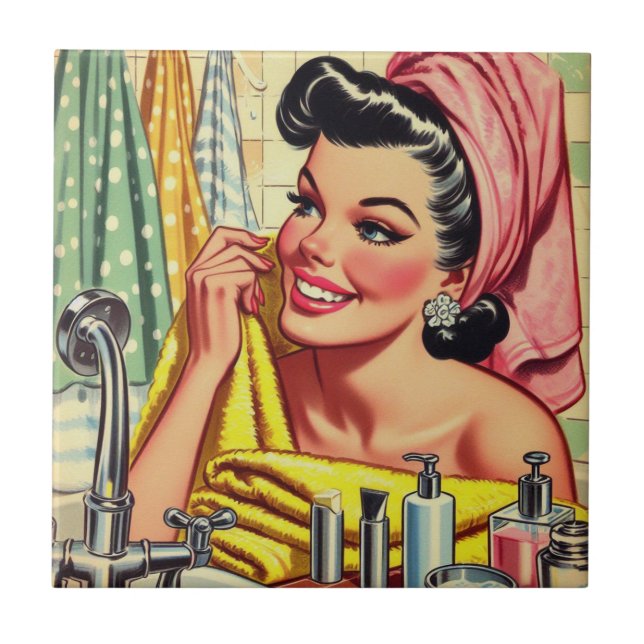 Carreau Pince de bain vintage vers le haut (Devant)