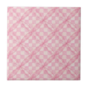 Carreau PINK CHECK QUILT 4,25" Carrelage en céramique
