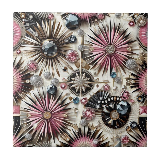 Carreau Pink Diamond Mid Century Modern  (Devant)