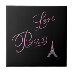 Carreau Pink-Love-Paris-Eiffel-Tower-Unique