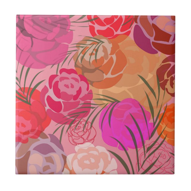 Carreau Pink plants (Devant)