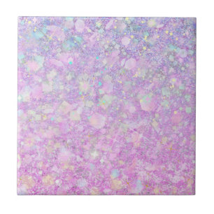 Carreau Pink violet couleur pastel Faux Parties scintillan