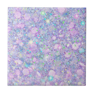 Carreau Pink violet couleur pastel Faux Parties scintillan