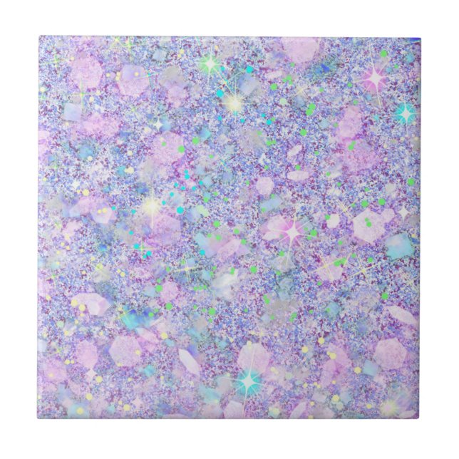Carreau Pink violet couleur pastel Faux Parties scintillan (Devant)