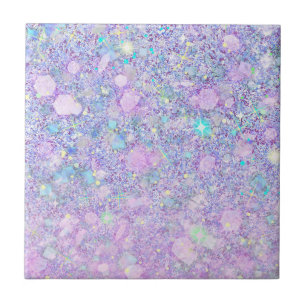 Carreau Pink violet couleur pastel Faux Parties scintillan