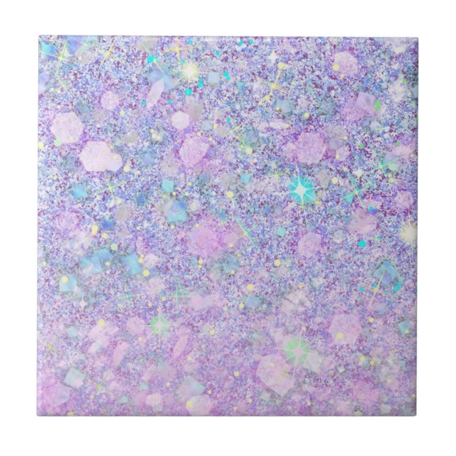 Carreau Pink violet couleur pastel Faux Parties scintillan (Devant)