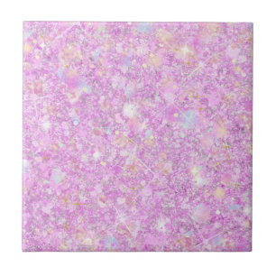 Carreau Pink violet couleur pastel Faux Parties scintillan