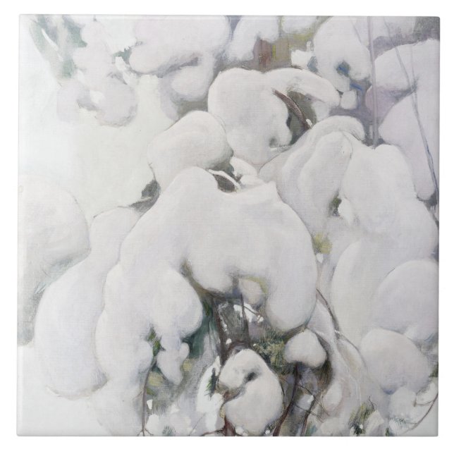 Carreau Pins couverts de neige (par Pekka Halonen) (Devant)