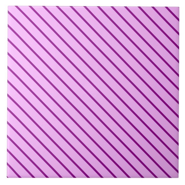 Carreau Pinstripes diagonales - orchidée et violette (Devant)