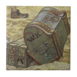 Carreau Pirates de légende, William Kidd enterrant un trés