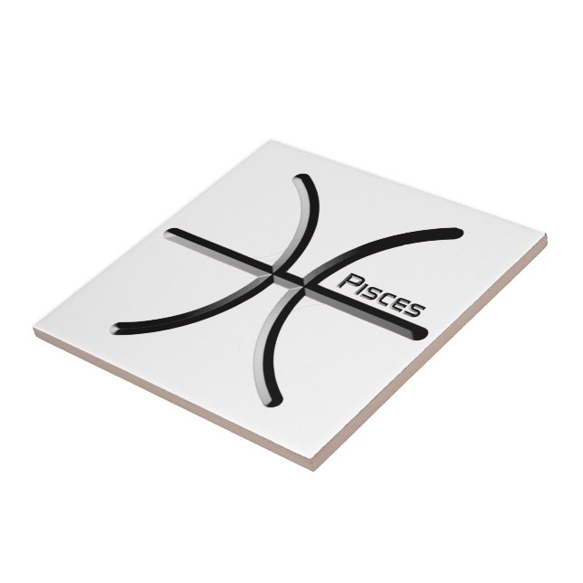 Carreau PISCES, Conception abstraite du signe zodiaque, T- (Côté)