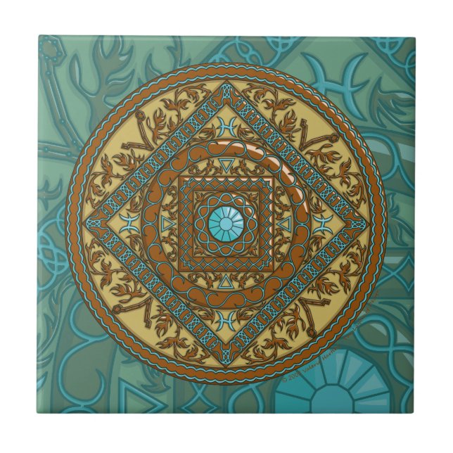 Carreau Pisces Mandala (Devant)