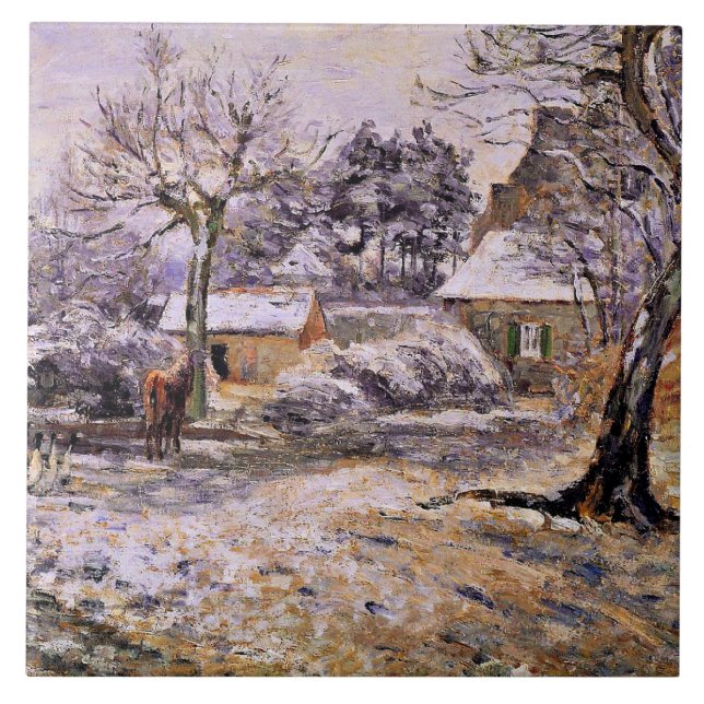 Carreau Pissarro - Neige à Montfoucault (Devant)